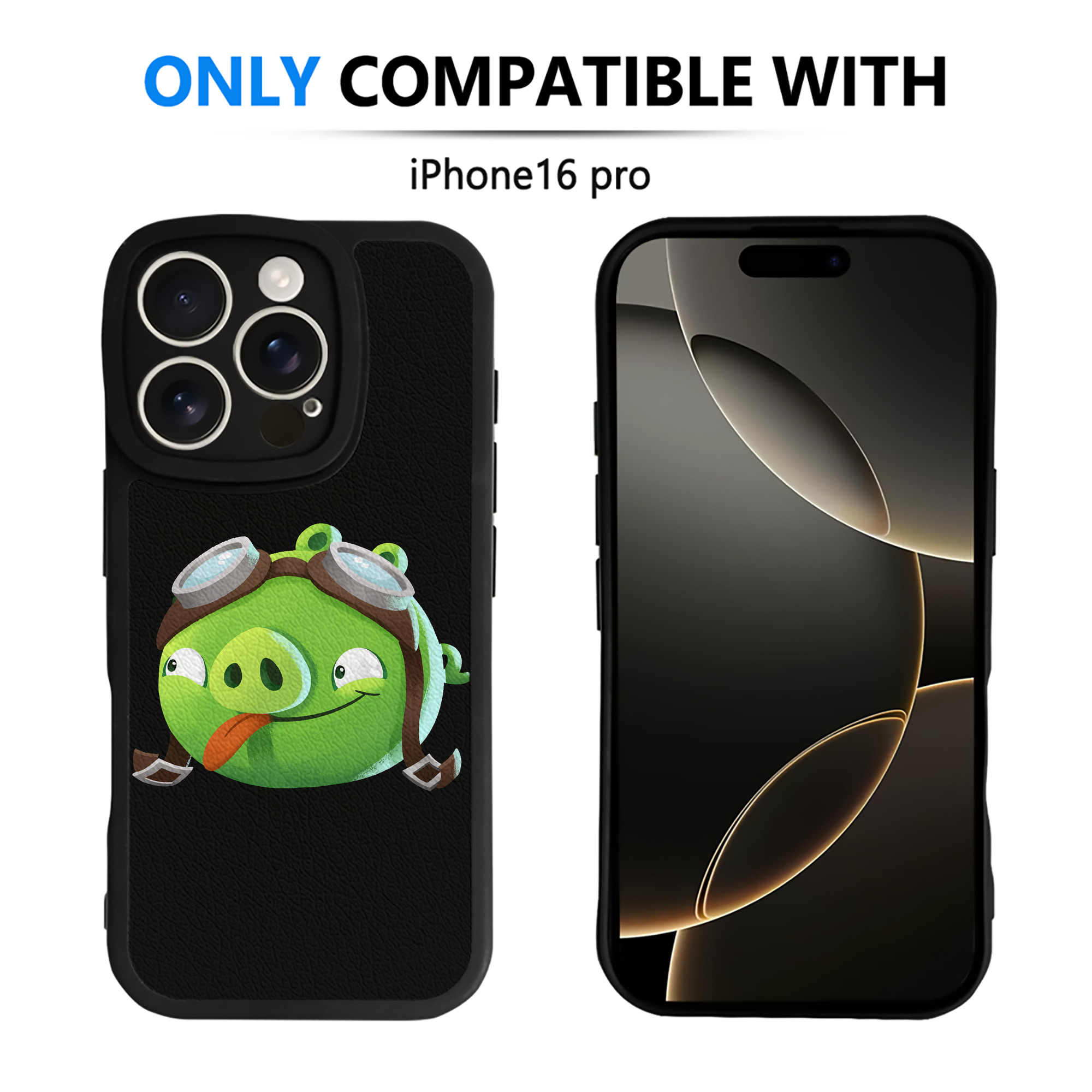 （画像用） Angry Birds アングリーバード 【iPhone 16シリーズ対応】シリコンスマホケース（レザー調） 材質：シリコン